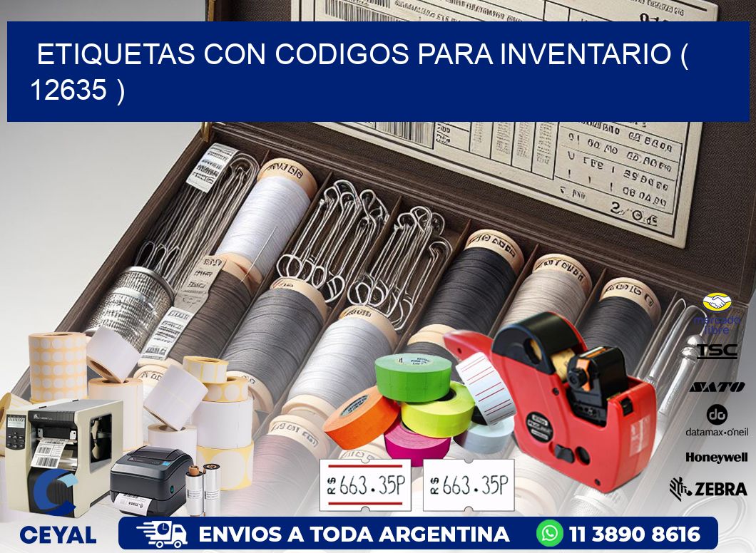 ETIQUETAS CON CODIGOS PARA INVENTARIO ( 12635 )