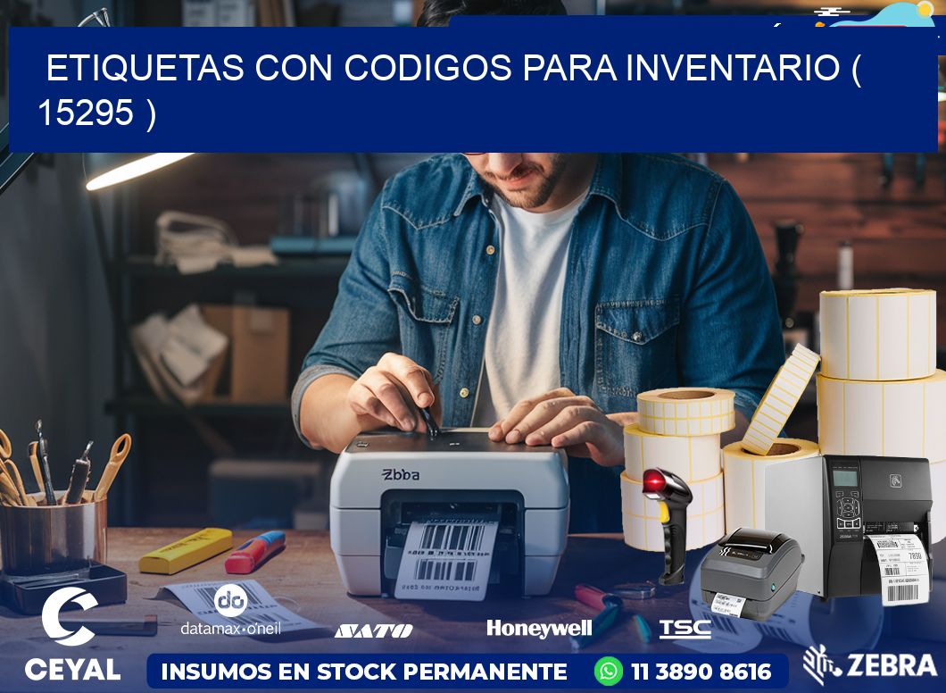 ETIQUETAS CON CODIGOS PARA INVENTARIO ( 15295 )