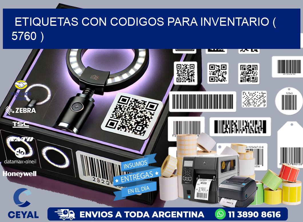 ETIQUETAS CON CODIGOS PARA INVENTARIO ( 5760 )