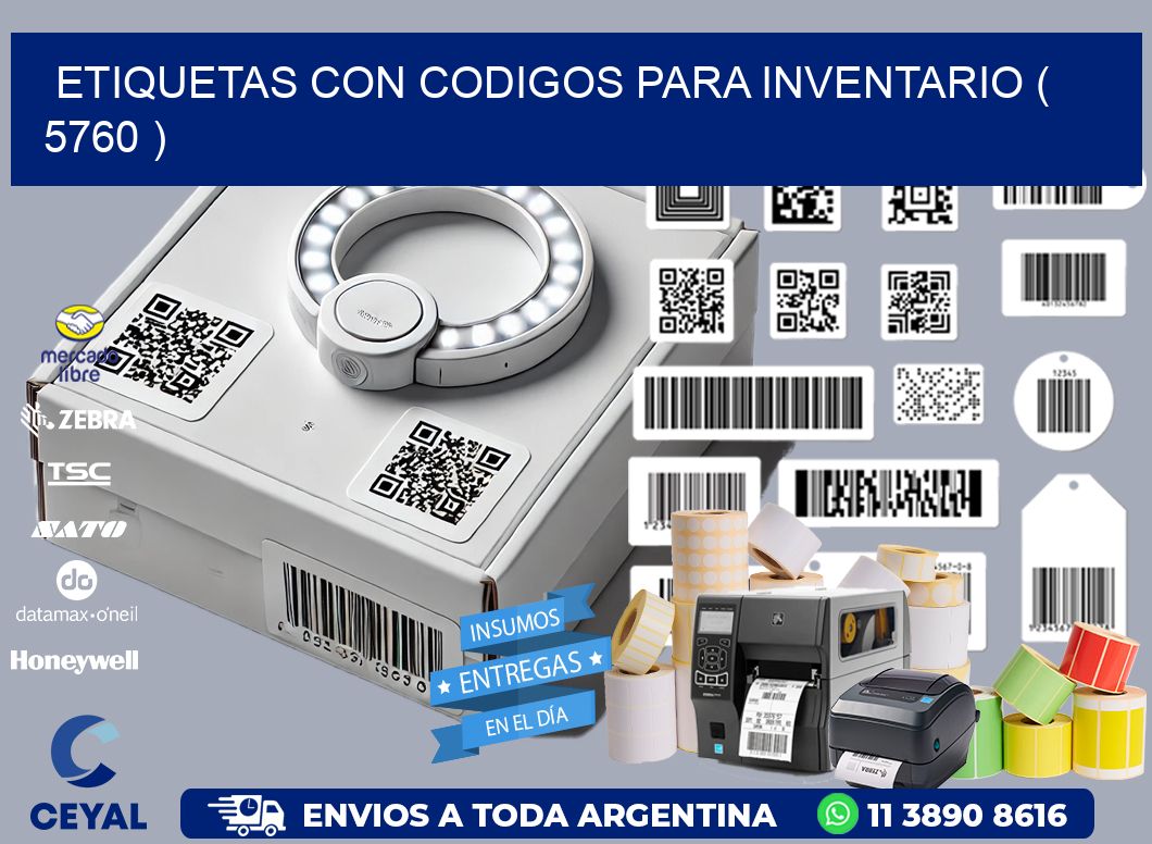 ETIQUETAS CON CODIGOS PARA INVENTARIO ( 5760 )