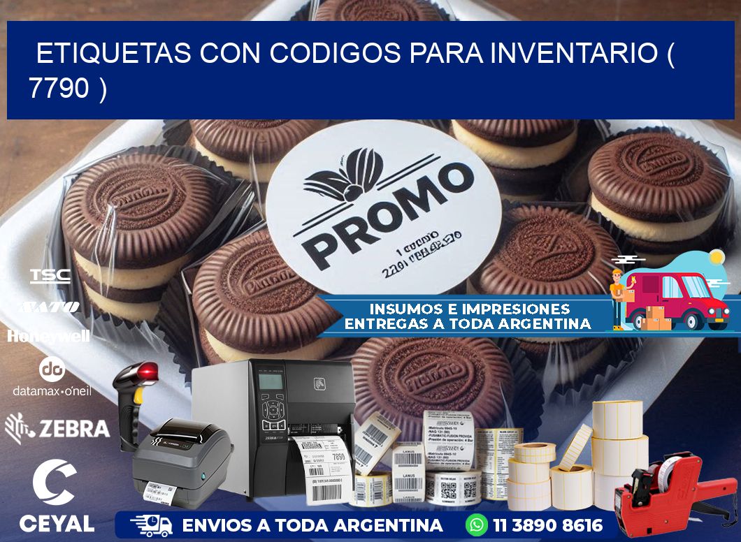 ETIQUETAS CON CODIGOS PARA INVENTARIO ( 7790 )