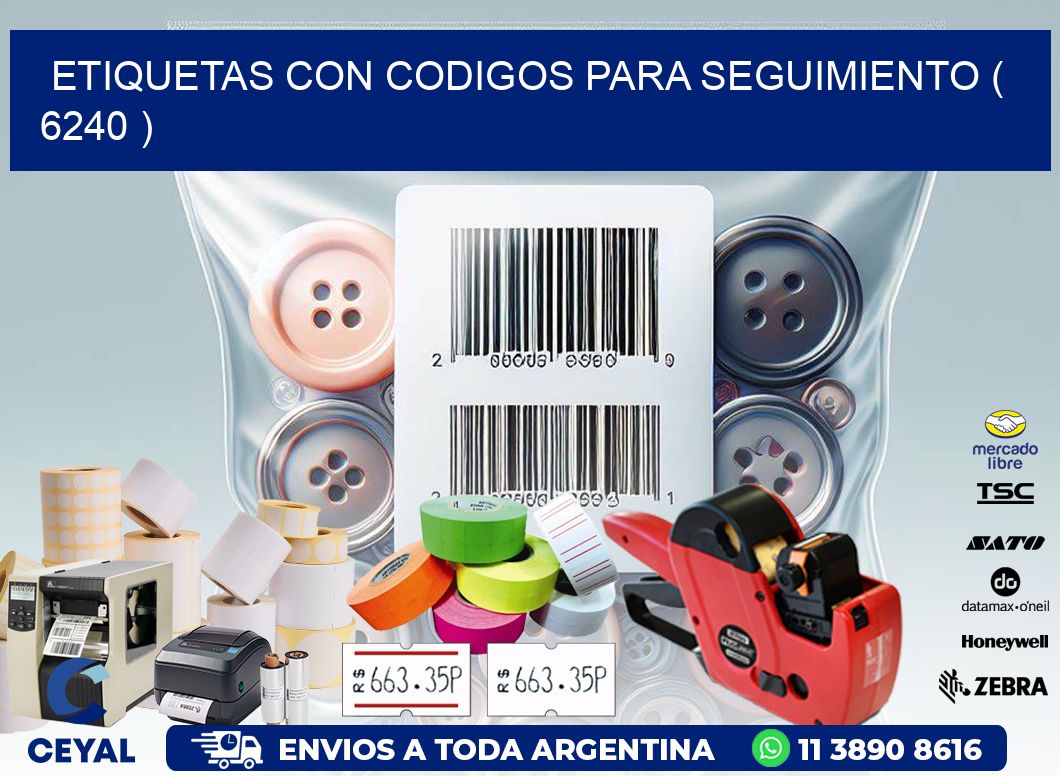 ETIQUETAS CON CODIGOS PARA SEGUIMIENTO ( 6240 )