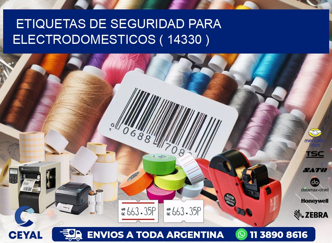 ETIQUETAS DE SEGURIDAD PARA ELECTRODOMESTICOS ( 14330 )