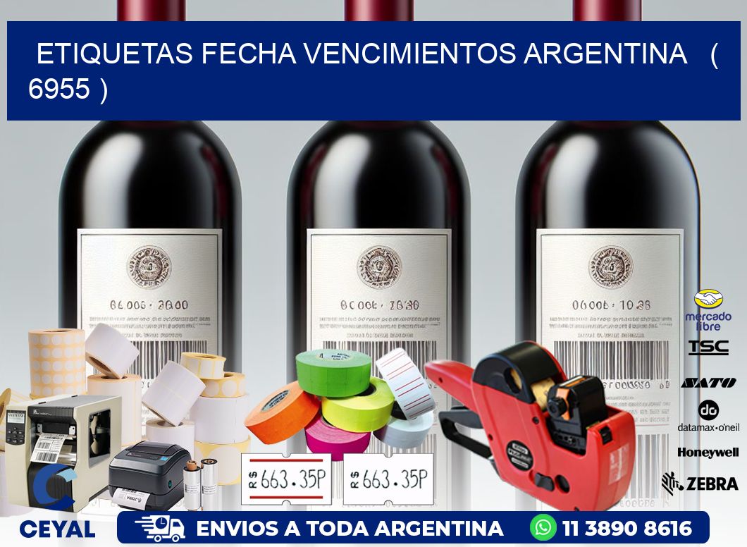 ETIQUETAS FECHA VENCIMIENTOS ARGENTINA   ( 6955 )