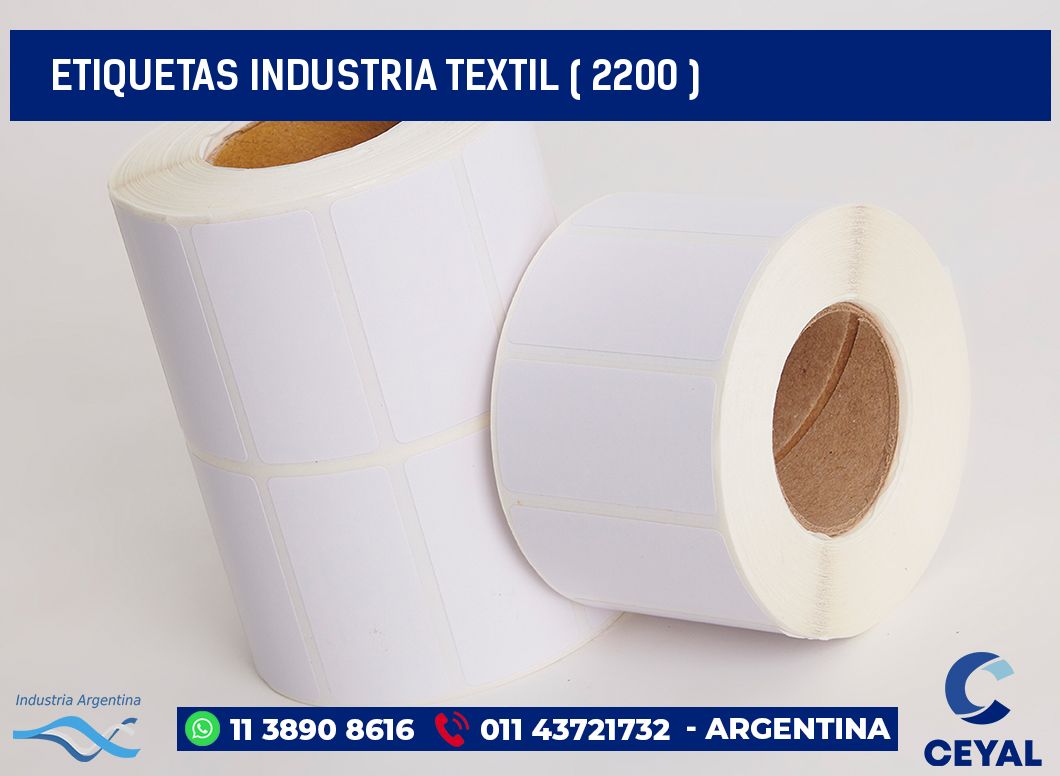 ETIQUETAS INDUSTRIA TEXTIL ( 2200 )