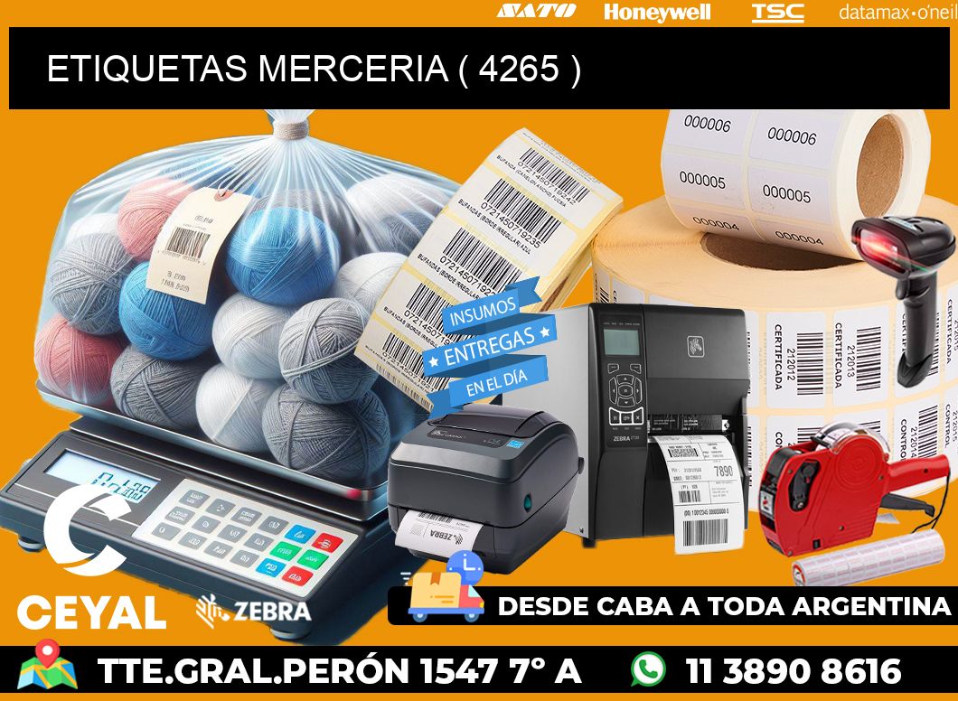 ETIQUETAS MERCERIA ( 4265 )