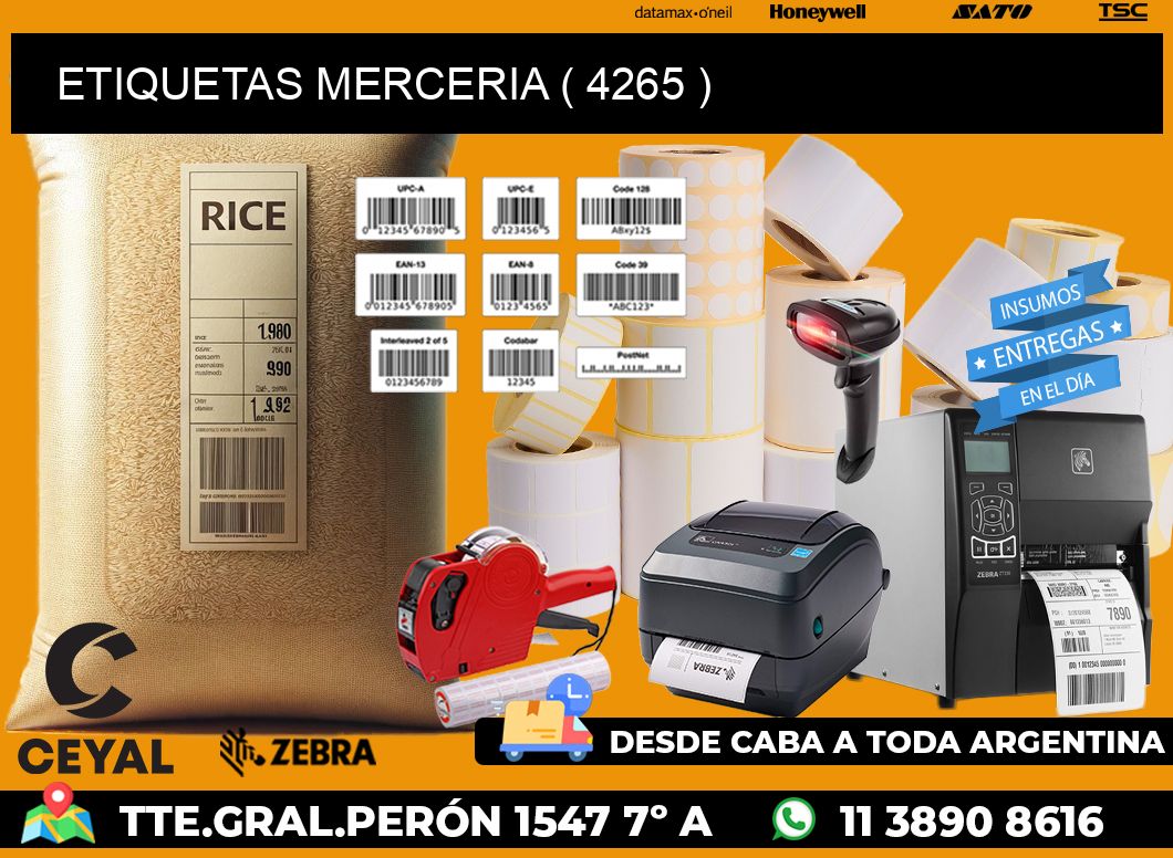 ETIQUETAS MERCERIA ( 4265 )