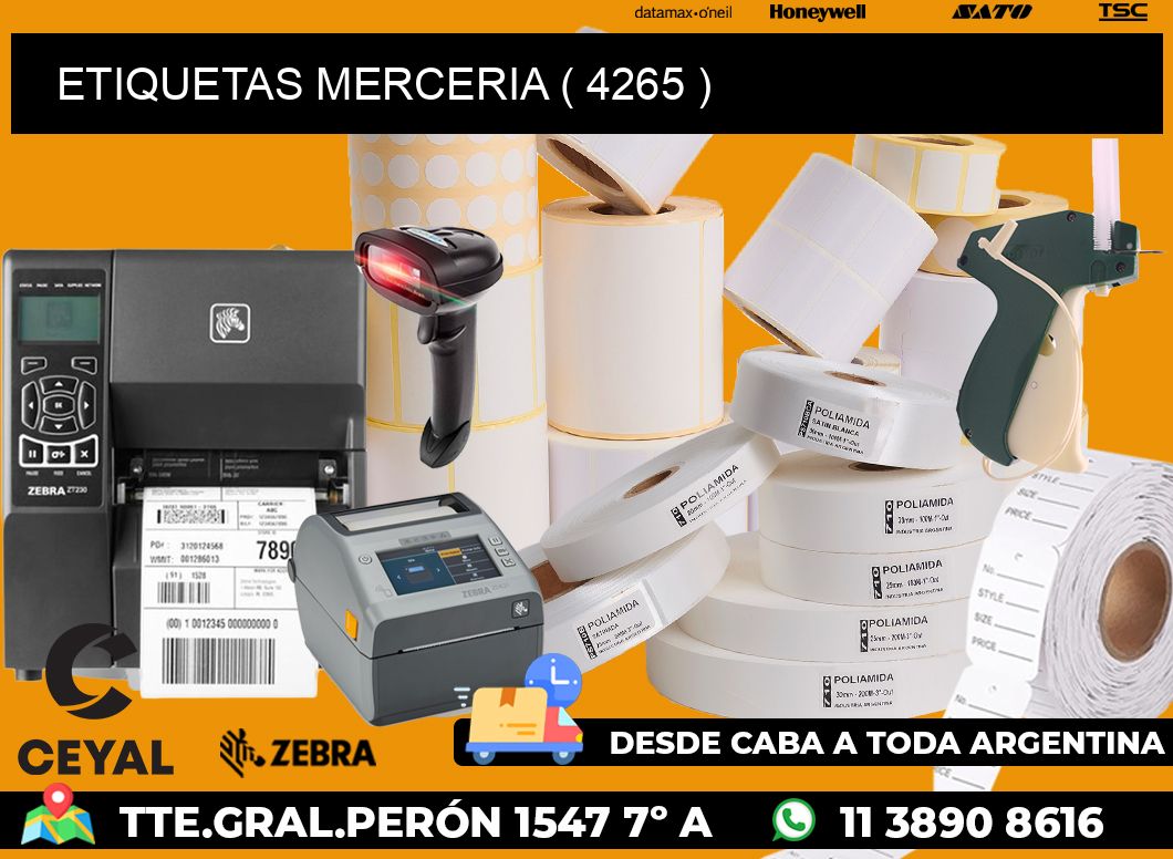 ETIQUETAS MERCERIA ( 4265 )