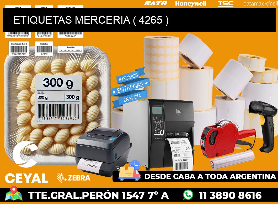 ETIQUETAS MERCERIA ( 4265 )