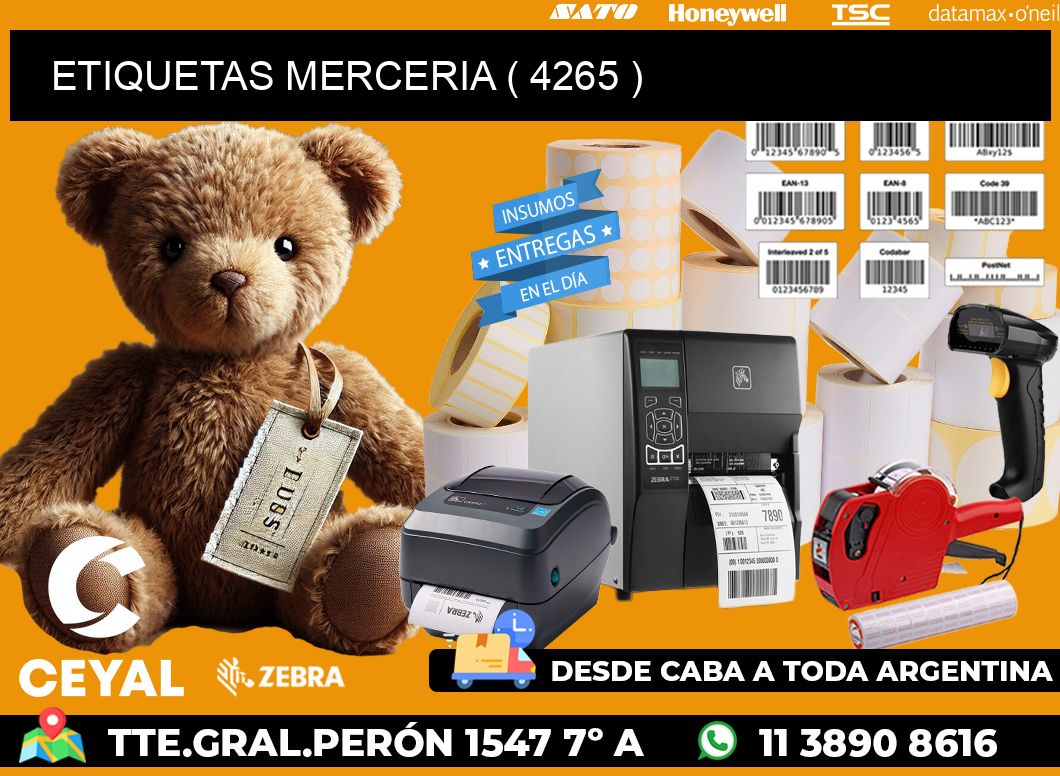 ETIQUETAS MERCERIA ( 4265 )