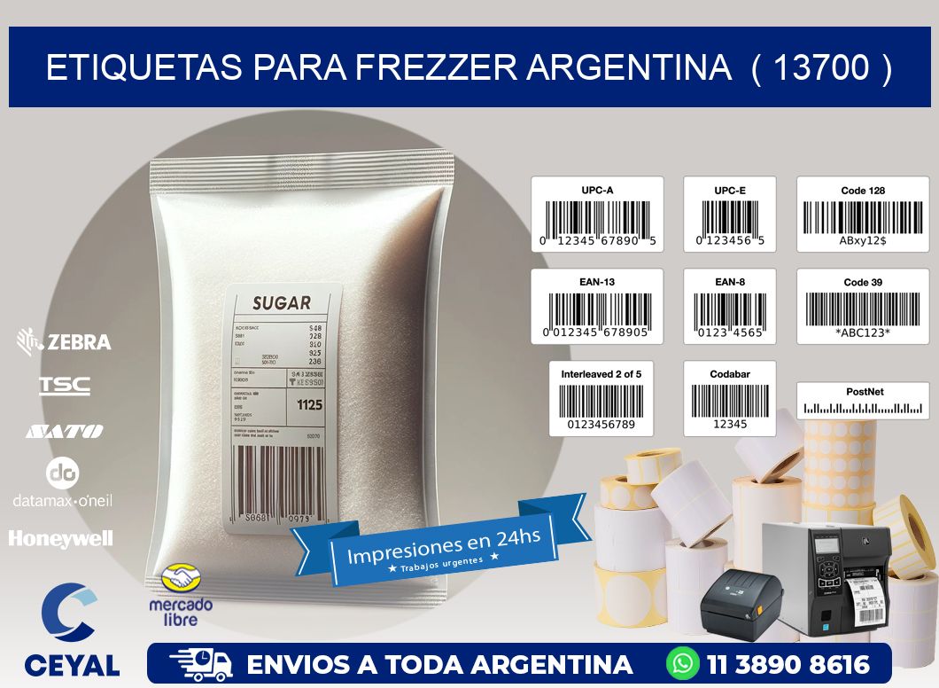 ETIQUETAS PARA FREZZER ARGENTINA  ( 13700 )