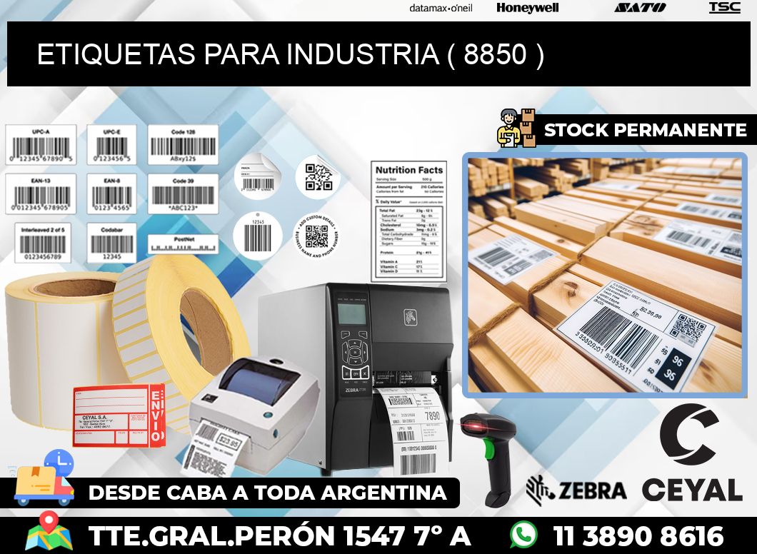 ETIQUETAS PARA INDUSTRIA ( 8850 )