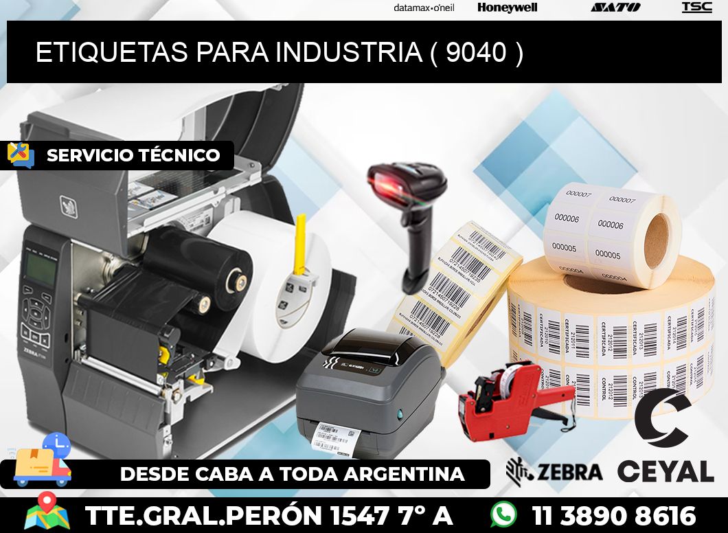 ETIQUETAS PARA INDUSTRIA ( 9040 )