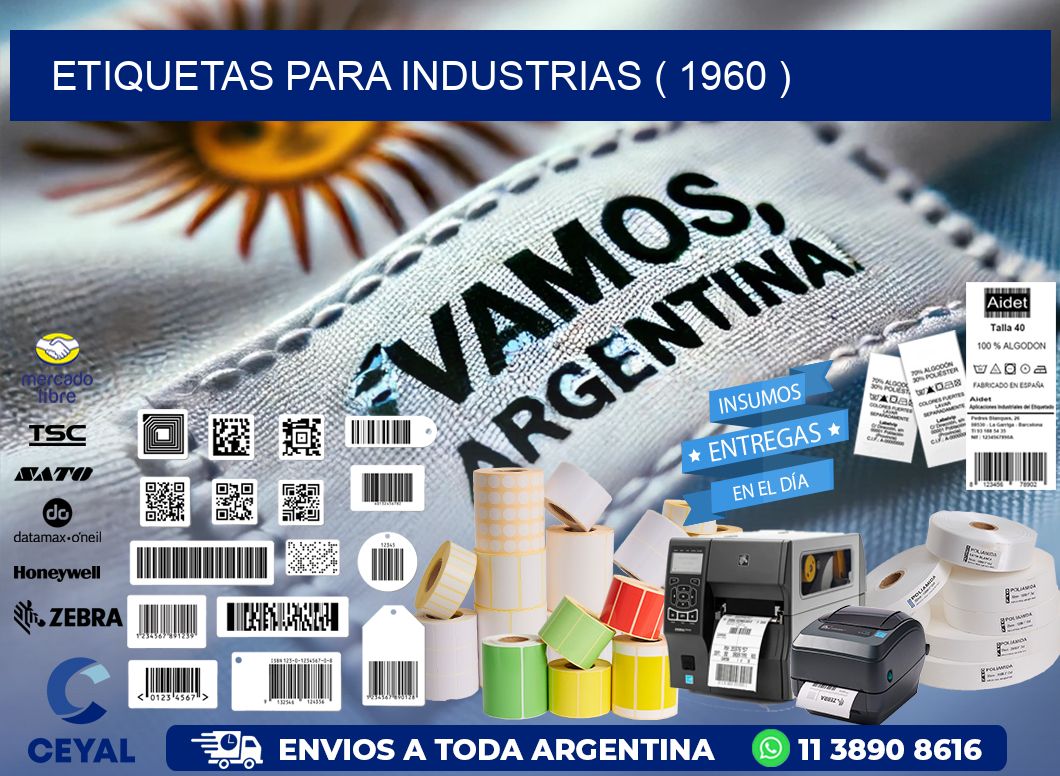 ETIQUETAS PARA INDUSTRIAS ( 1960 )