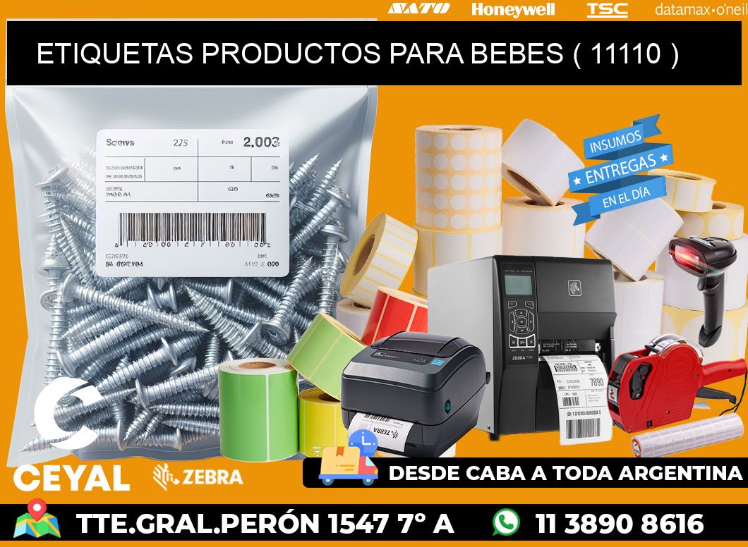 ETIQUETAS PRODUCTOS PARA BEBES ( 11110 )