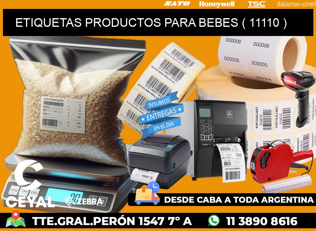 ETIQUETAS PRODUCTOS PARA BEBES ( 11110 )