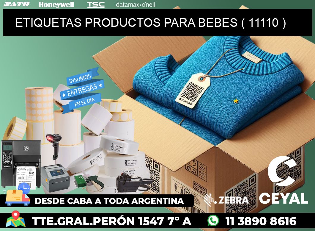 ETIQUETAS PRODUCTOS PARA BEBES ( 11110 )