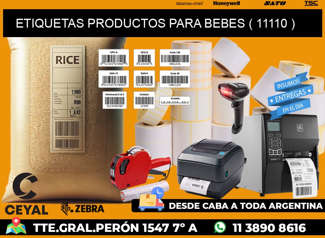 ETIQUETAS PRODUCTOS PARA BEBES ( 11110 )