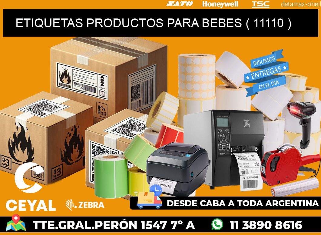 ETIQUETAS PRODUCTOS PARA BEBES ( 11110 )