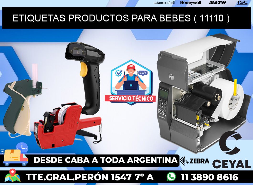 ETIQUETAS PRODUCTOS PARA BEBES ( 11110 )