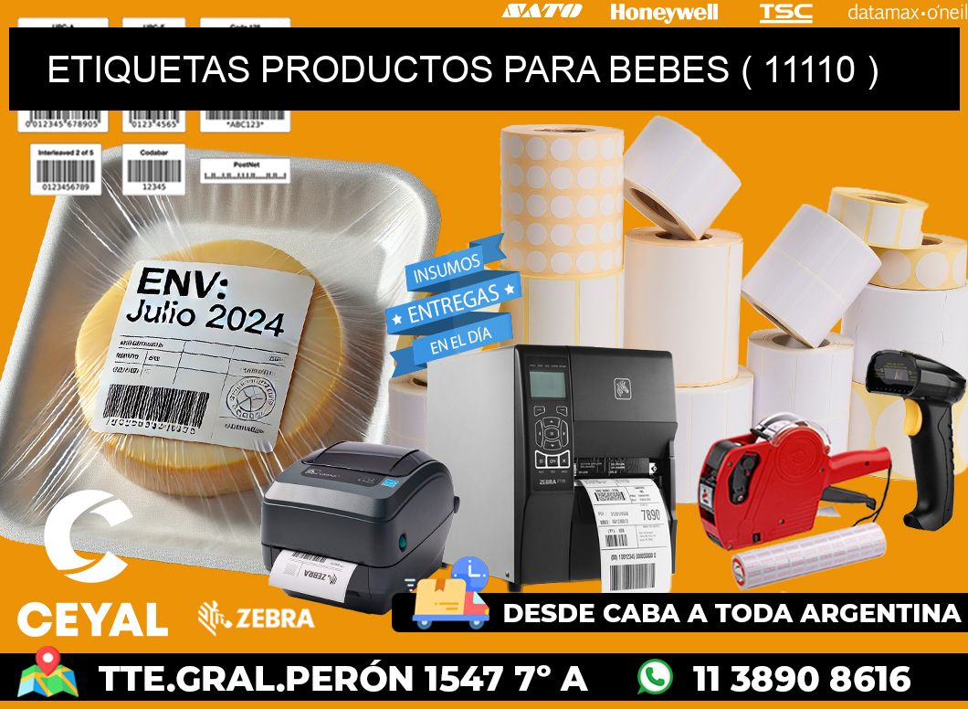 ETIQUETAS PRODUCTOS PARA BEBES ( 11110 )