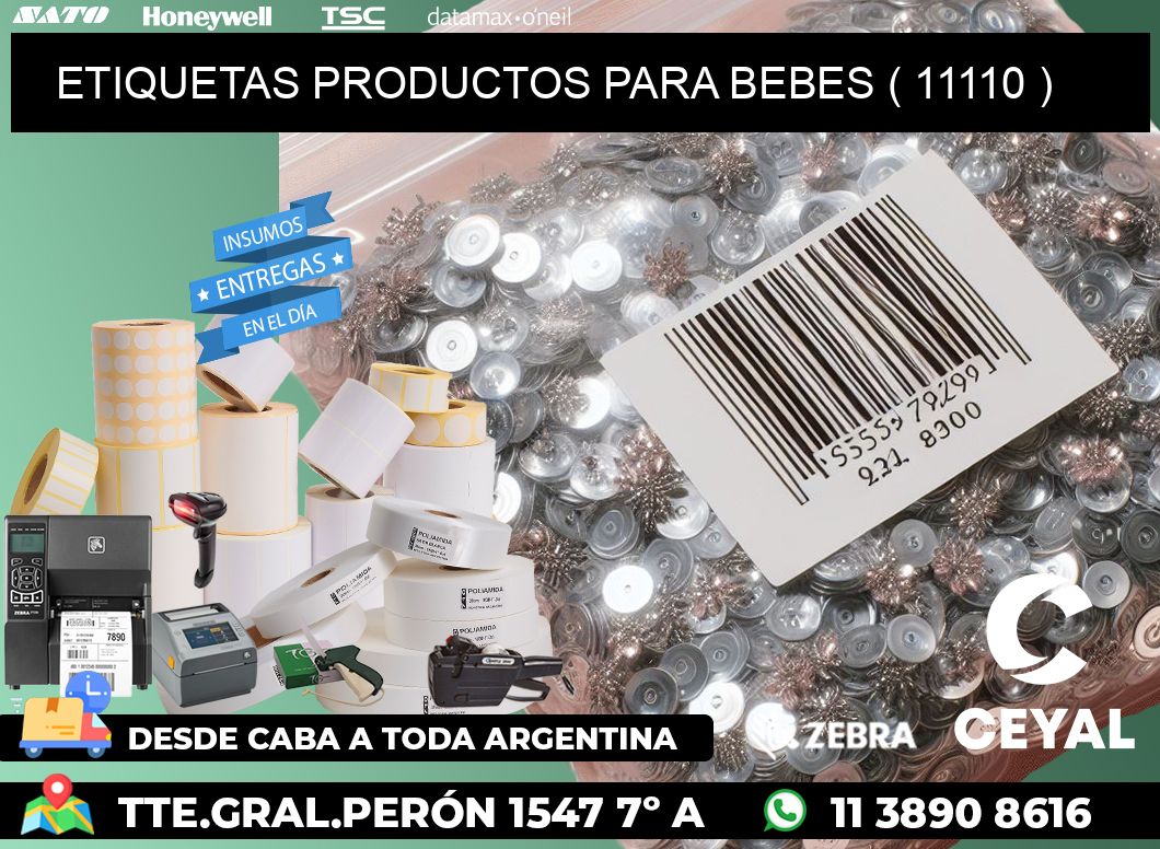 ETIQUETAS PRODUCTOS PARA BEBES ( 11110 )