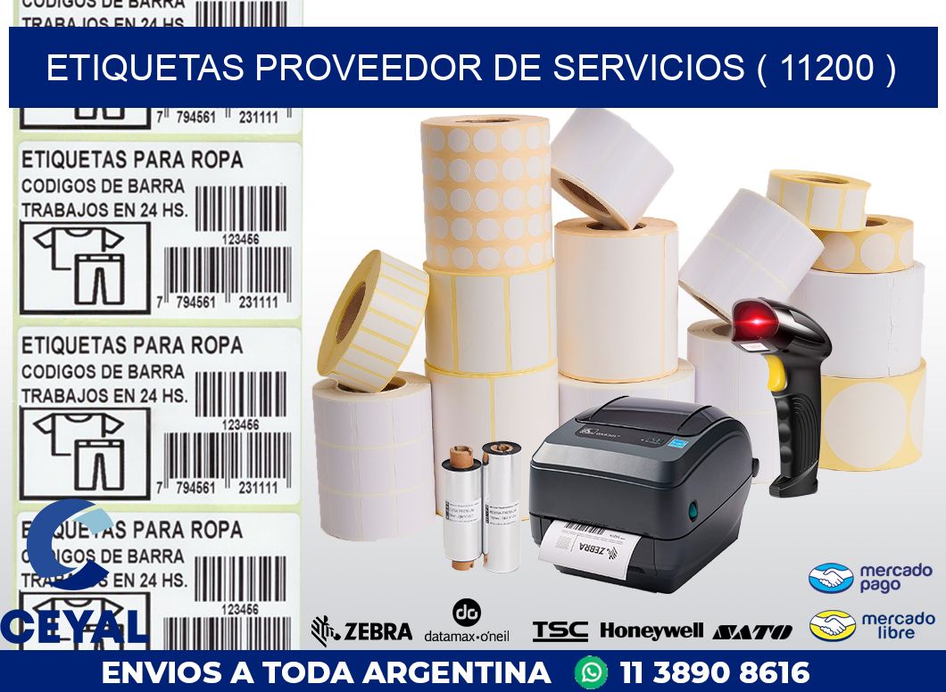 ETIQUETAS PROVEEDOR DE SERVICIOS ( 11200 )