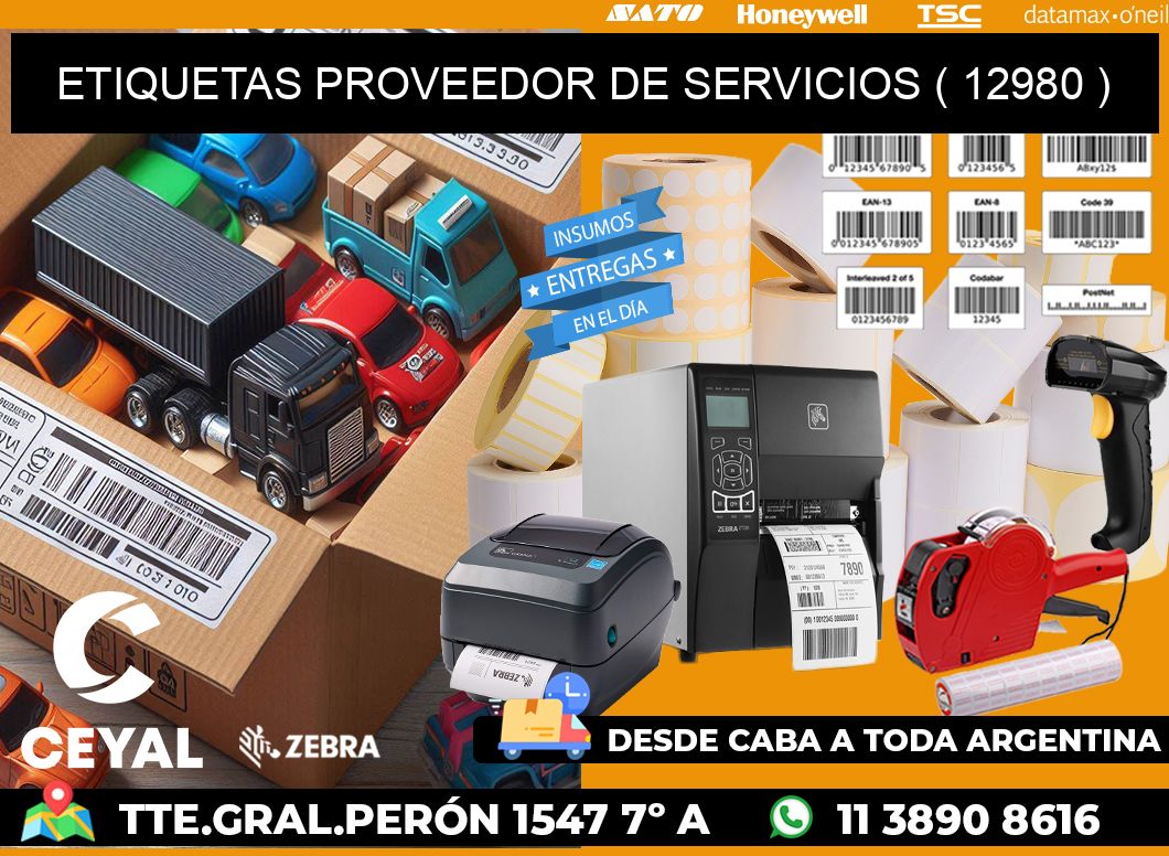 ETIQUETAS PROVEEDOR DE SERVICIOS ( 12980 )