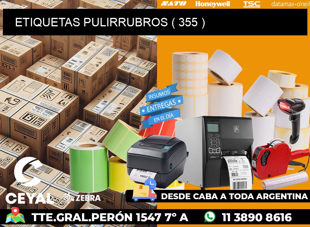 ETIQUETAS PULIRRUBROS ( 355 )