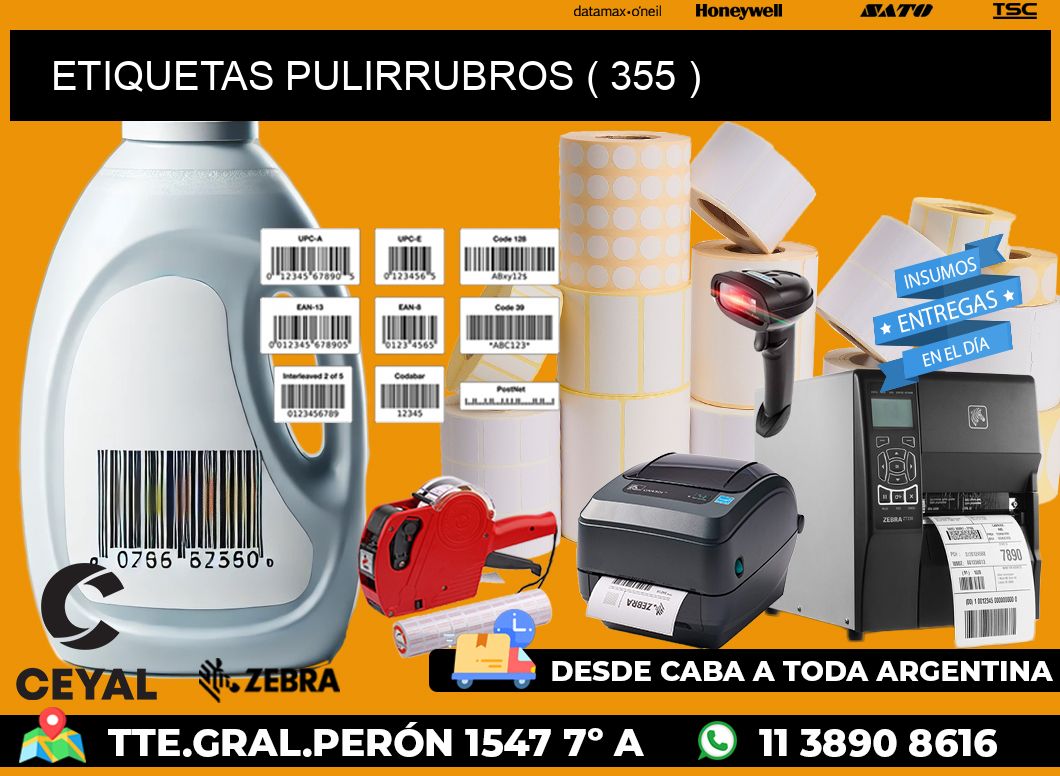 ETIQUETAS PULIRRUBROS ( 355 )