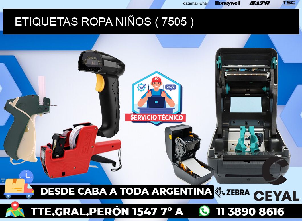 ETIQUETAS ROPA NIÑOS ( 7505 )