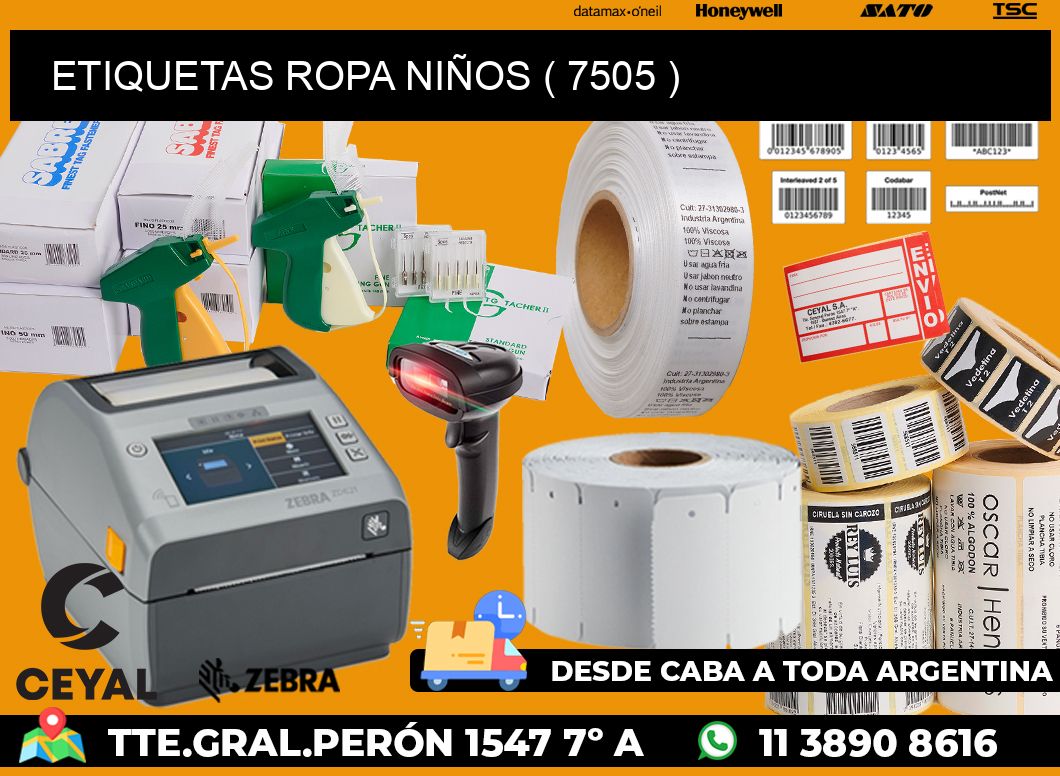 ETIQUETAS ROPA NIÑOS ( 7505 )