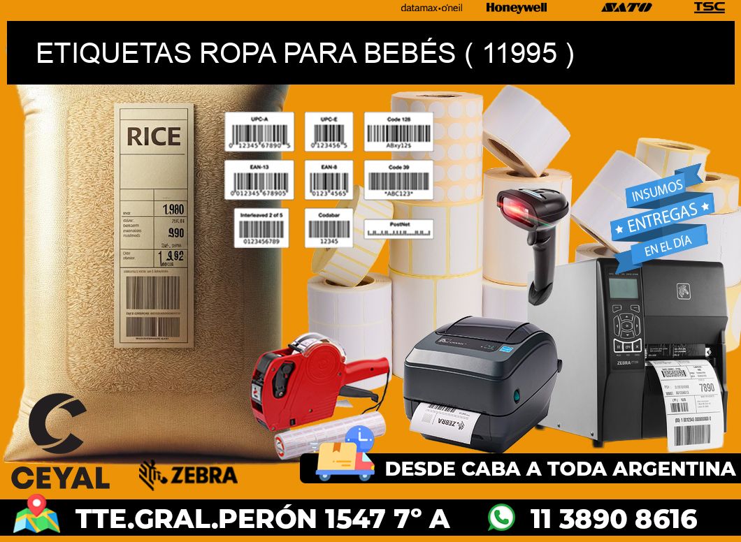 ETIQUETAS ROPA PARA BEBÉS ( 11995 )