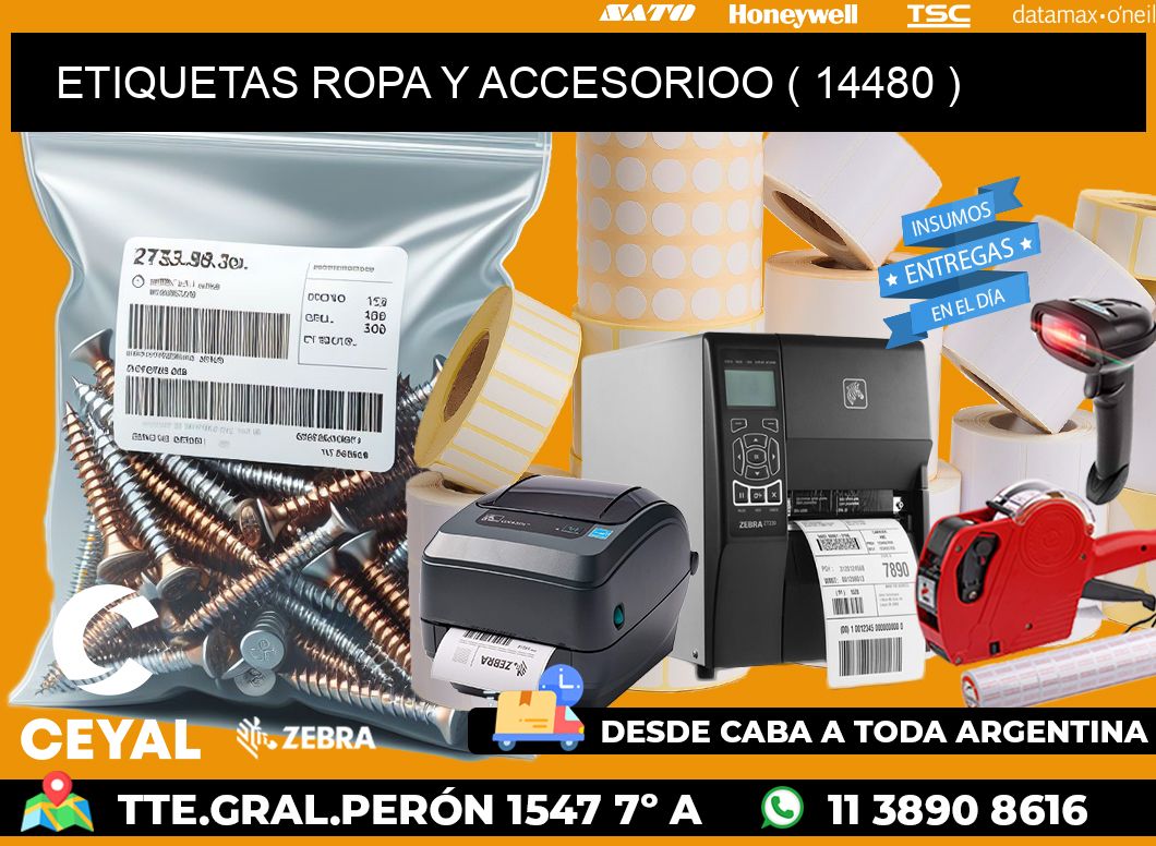 ETIQUETAS ROPA Y ACCESORIOO ( 14480 )