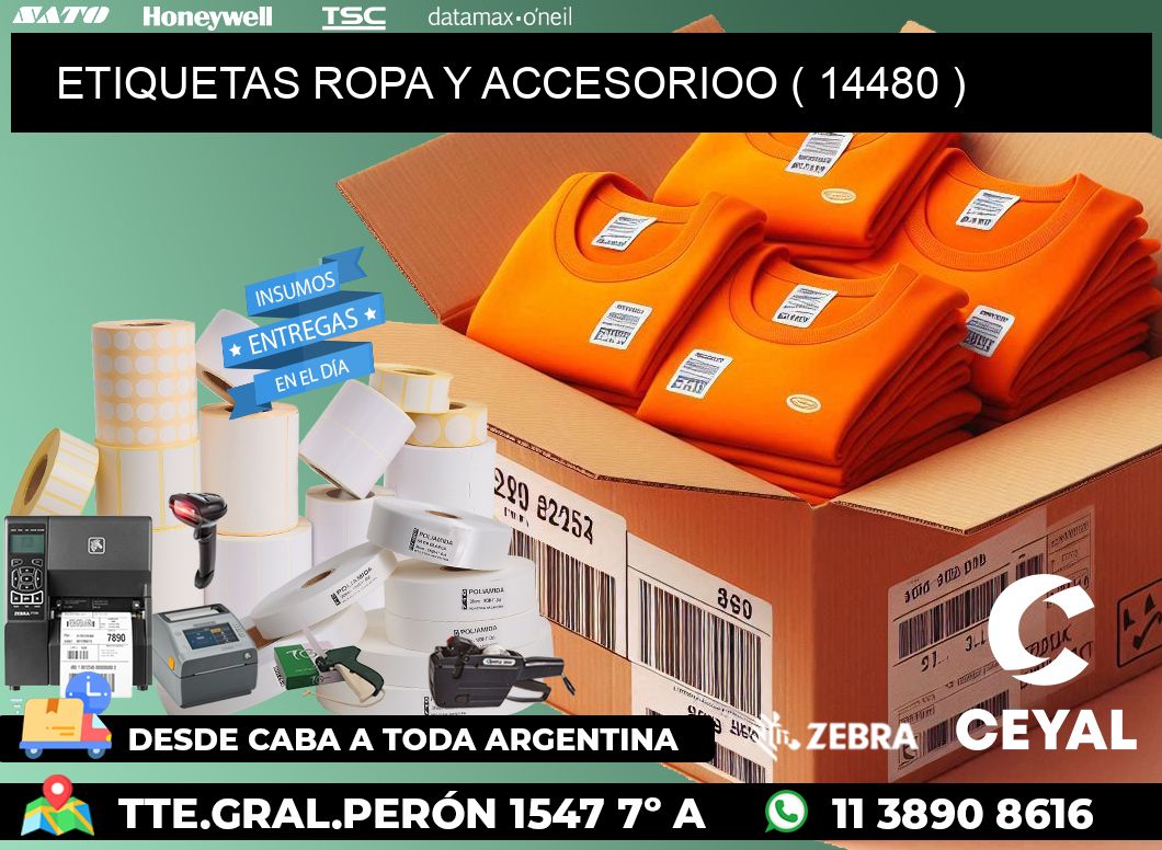 ETIQUETAS ROPA Y ACCESORIOO ( 14480 )