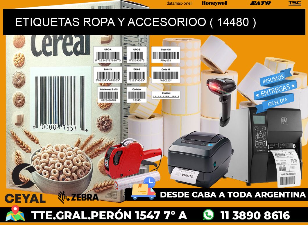 ETIQUETAS ROPA Y ACCESORIOO ( 14480 )