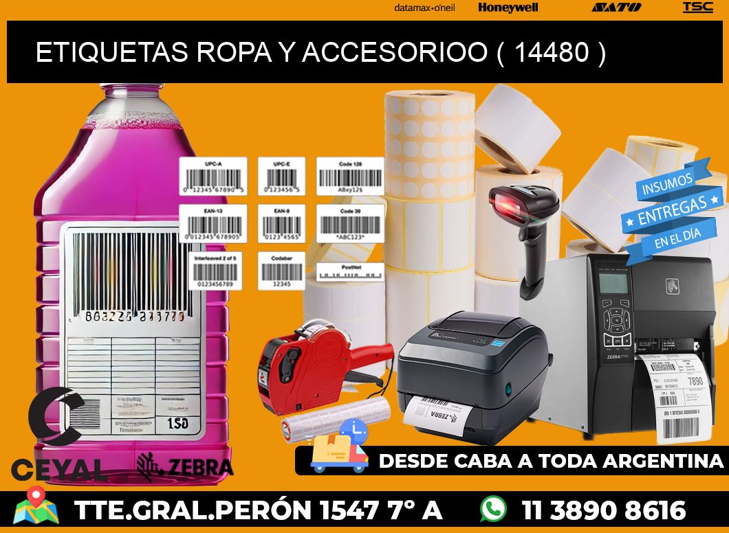 ETIQUETAS ROPA Y ACCESORIOO ( 14480 )