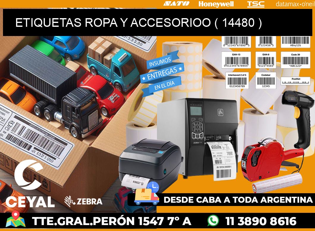 ETIQUETAS ROPA Y ACCESORIOO ( 14480 )