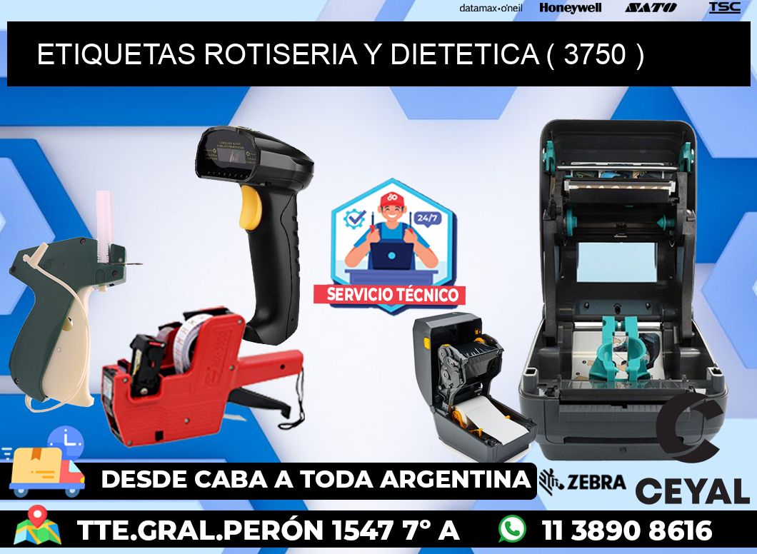 ETIQUETAS ROTISERIA Y DIETETICA ( 3750 )