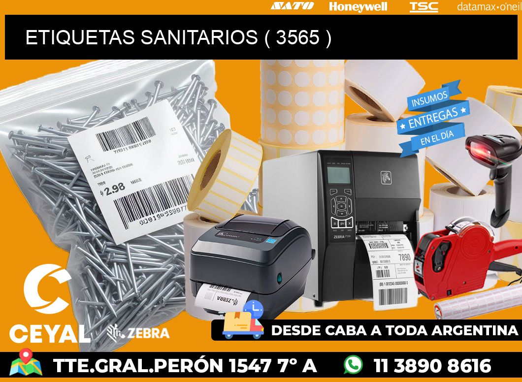 ETIQUETAS SANITARIOS ( 3565 )