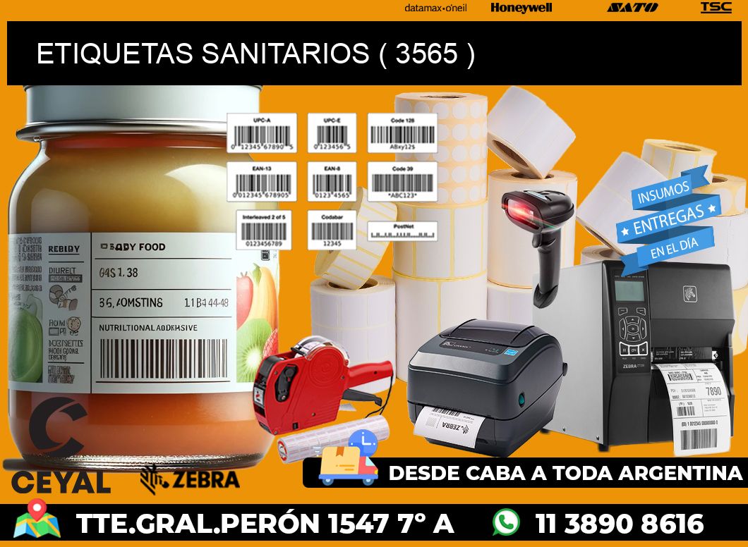 ETIQUETAS SANITARIOS ( 3565 )