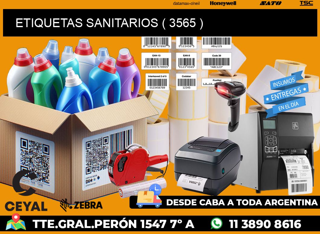 ETIQUETAS SANITARIOS ( 3565 )