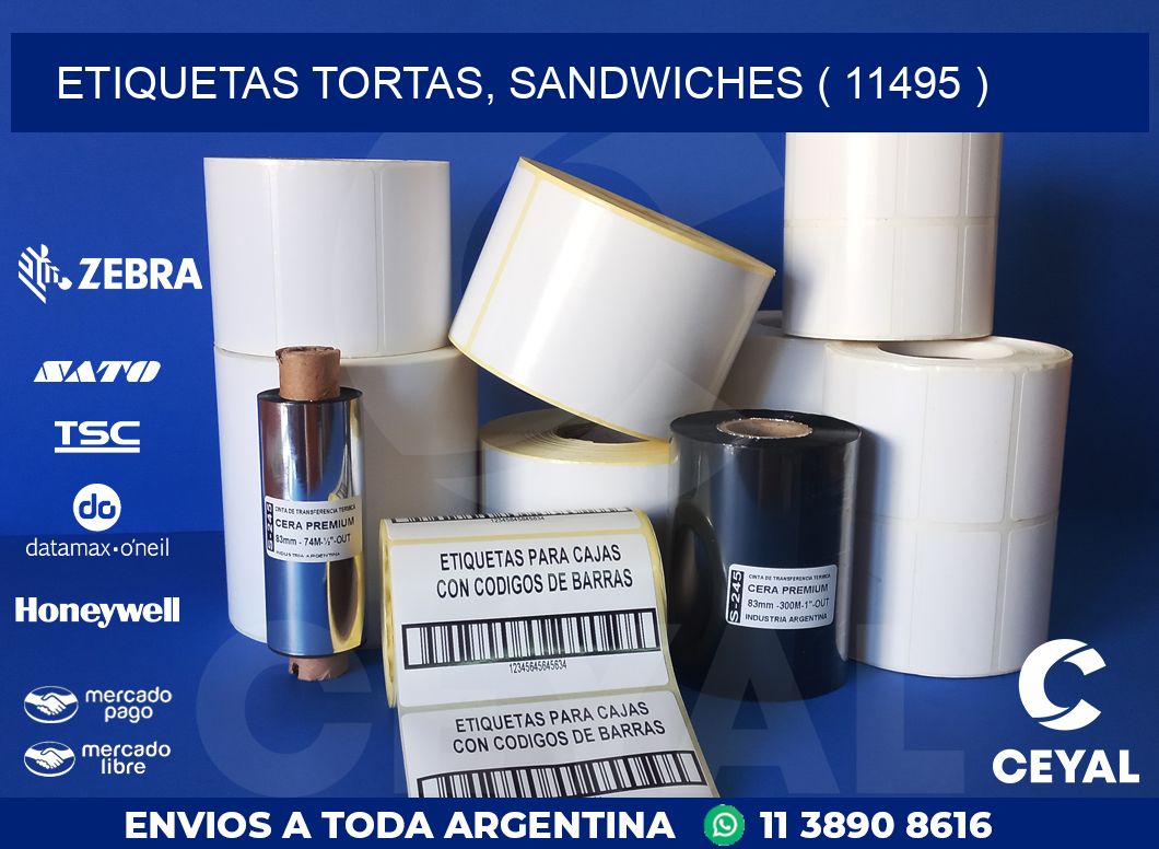 ETIQUETAS TORTAS, SANDWICHES ( 11495 )