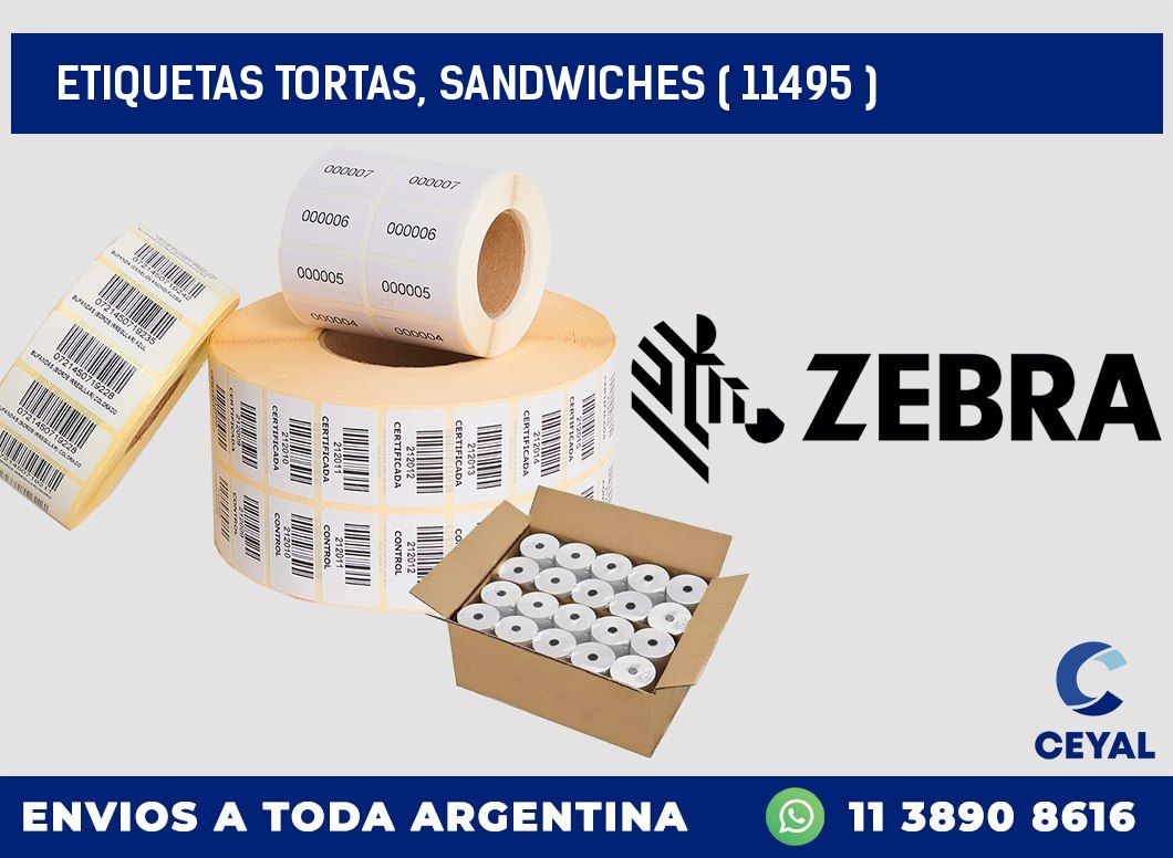 ETIQUETAS TORTAS, SANDWICHES ( 11495 )