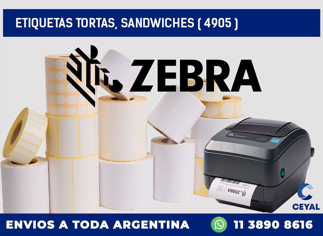 ETIQUETAS TORTAS, SANDWICHES ( 4905 )