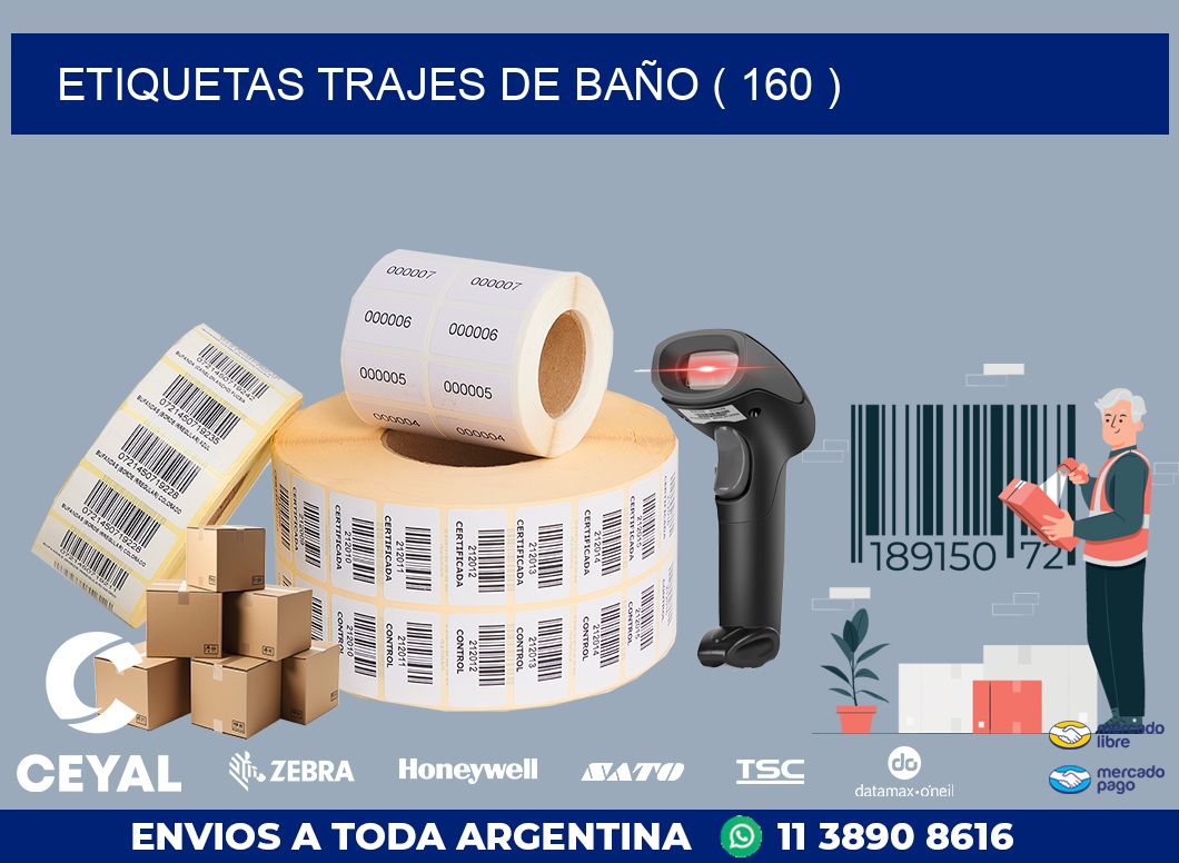 ETIQUETAS TRAJES DE BAÑO ( 160 )