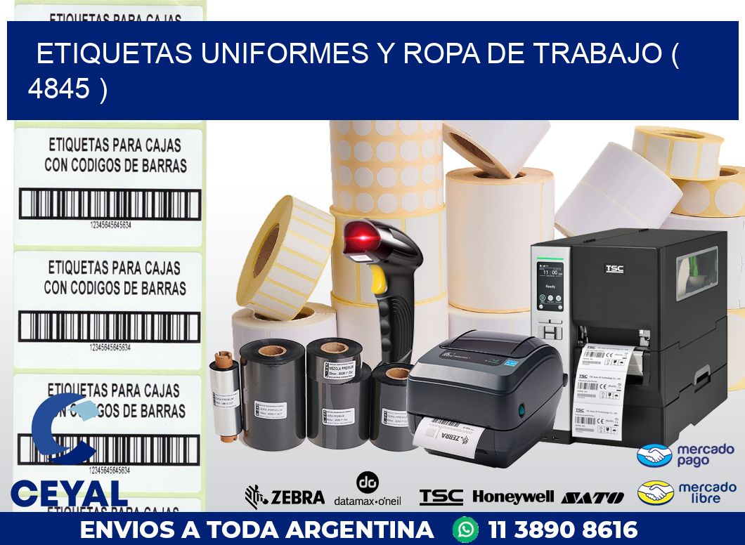 ETIQUETAS UNIFORMES Y ROPA DE TRABAJO ( 4845 )