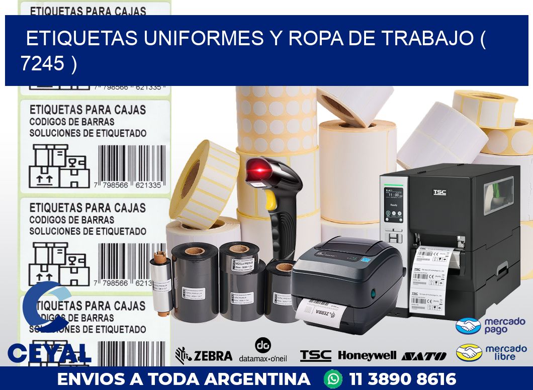 ETIQUETAS UNIFORMES Y ROPA DE TRABAJO ( 7245 )