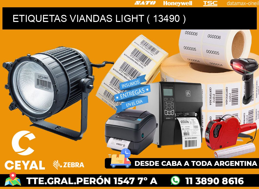 ETIQUETAS VIANDAS LIGHT ( 13490 )