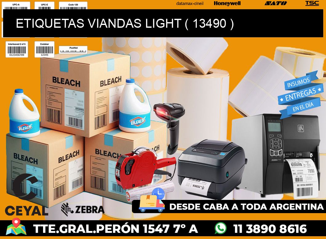 ETIQUETAS VIANDAS LIGHT ( 13490 )